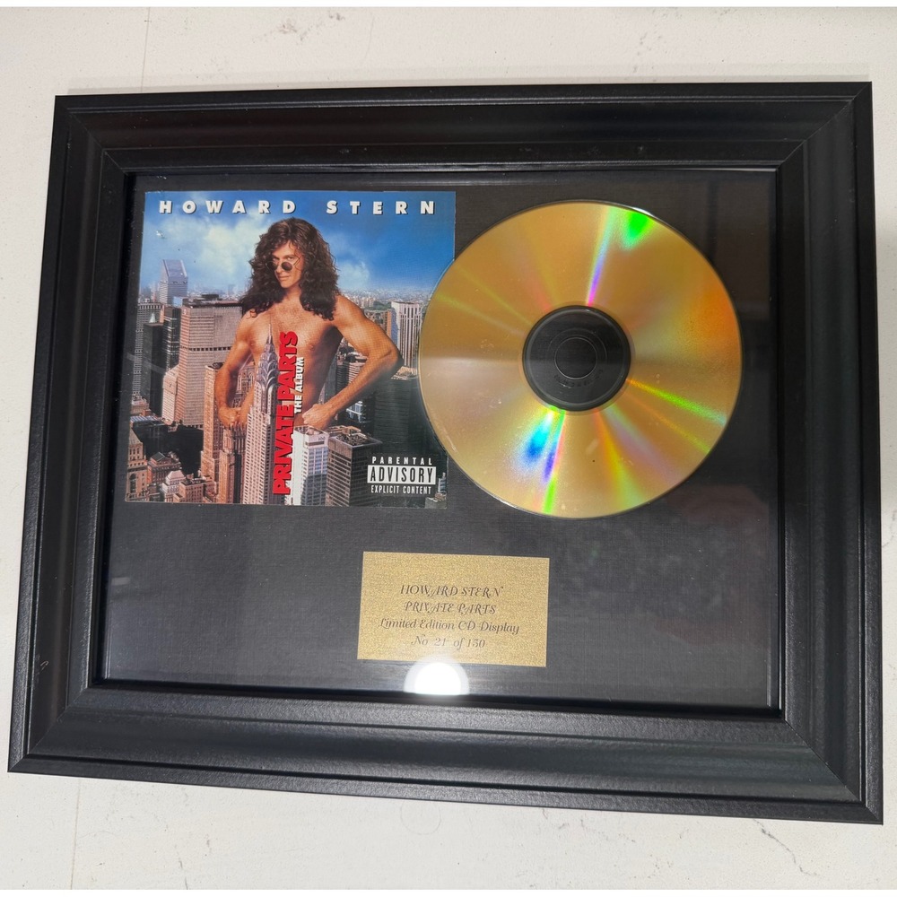 Howard Stern Private Parts Limited Edition CD Display No 21/150 COA Framed Art